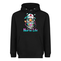 Black nurse life  gnome Heavyweight Hoodie - BarkalooDesign