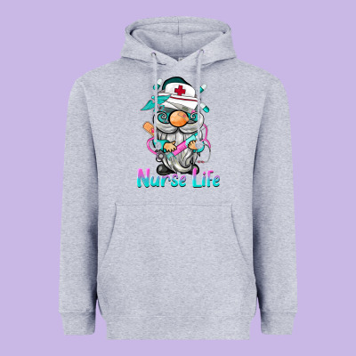 Nurse Life  Gnome Heavyweight Hoodie Designed By Barkaloodesign