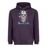 Plum nurse life  gnome Heavyweight Hoodie - BarkalooDesign