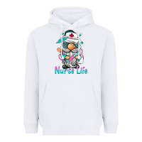 White nurse life  gnome Heavyweight Hoodie - BarkalooDesign