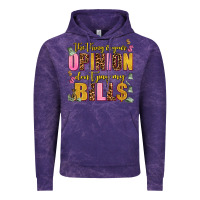 Cloud Purple the thing is your opinion dont pay my bills Vintage Hoodie - AdoDesignShop