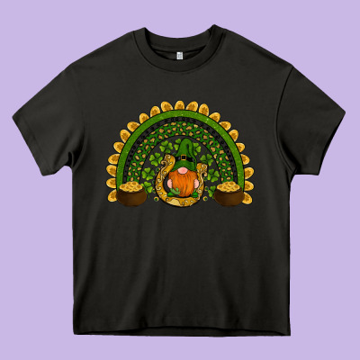 St Patricks Day Rainbow Heavy Core Tee Designed By Ranaportraitstore