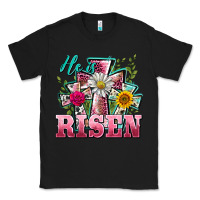 Black he is risen cross easter Classic Tee - BarkalooDesign