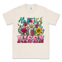 Natural he is risen cross easter Classic Tee - BarkalooDesign