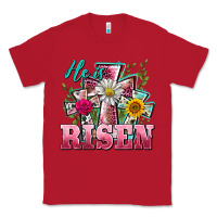 Red he is risen cross easter Classic Tee - BarkalooDesign
