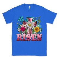 True Royal he is risen cross easter Classic Tee - BarkalooDesign