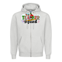 Dove Grey teacher squad Zipper Hoodie - NancyCooperArtShop
