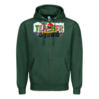 Sports Green teacher squad Zipper Hoodie - NancyCooperArtShop