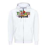 White teacher squad Zipper Hoodie - NancyCooperArtShop