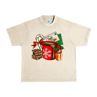 Sandshell Christmas hot chocolate cup with gift and letters Urban Heavy Tee - AdoDesignShop