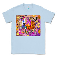 Dusty Blue 1st Halloween Classic Tee - CowhideDigitalArt