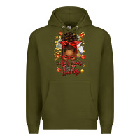 Army Green santa favorite tax specialist afro messy bun Premium Hoodie - texasbilliewilder