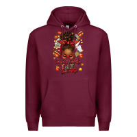 Burgundy santa favorite tax specialist afro messy bun Premium Hoodie - texasbilliewilder