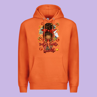 Santa Favorite Tax Specialist Afro Messy Bun Premium Hoodie Designed By Texasbilliewilder