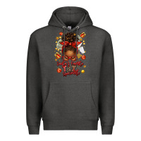 Charcoal Heather santa favorite tax specialist afro messy bun Premium Hoodie - texasbilliewilder