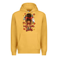 Mustard santa favorite tax specialist afro messy bun Premium Hoodie - texasbilliewilder