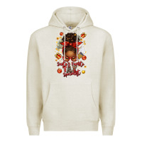 Oatmeal Heather santa favorite tax specialist afro messy bun Premium Hoodie - texasbilliewilder