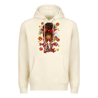 Sandshell santa favorite tax specialist afro messy bun Premium Hoodie - texasbilliewilder