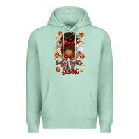 Seafoam santa favorite tax specialist afro messy bun Premium Hoodie - texasbilliewilder