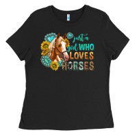Western Just A Girl Who Loves Horses Ladies Tee | Teevron
