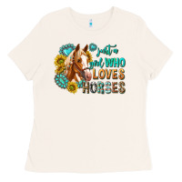 Bone western just a girl who loves horses Ladies Tee - texasbilliewilder