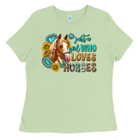 Matcha western just a girl who loves horses Ladies Tee - texasbilliewilder