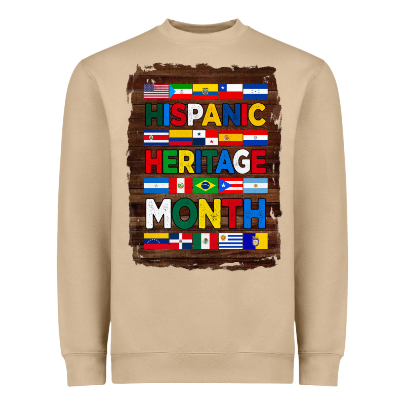 Hispanic Haritage Month Flags With Background Heavyweight Sweatshirt by BundleAndBundleShop | Teevron