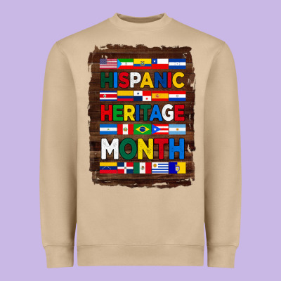 Hispanic Haritage Month Flags With Background Heavyweight Sweatshirt Designed By Bundleandbundleshop