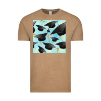 Vintage Coffee graduation cap seamless pattern Vintage Tee - BundleAndBundleShop