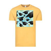 Vintage Mustard graduation cap seamless pattern Vintage Tee - BundleAndBundleShop