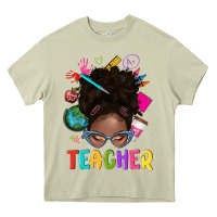 Mossy teacher afro messy bun Heavy Core Tee - texasbilliewilder