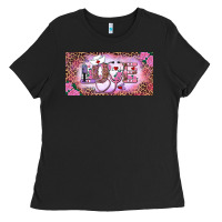 Black Valentine's Day Nurse Love Ladies Tee - RanaPortraitStore