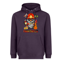 Plum firefighter gnome Heavyweight Hoodie - BarkalooDesign