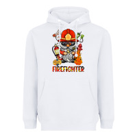 White firefighter gnome Heavyweight Hoodie - BarkalooDesign