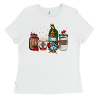 White our lady of guadalupe coffee Ladies Tee - JahusDesignShop