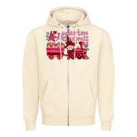 Sandshell valentines express with gnomies Zipper Hoodie - NancyCooperArtShop