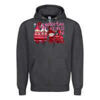 Smoke valentines express with gnomies Zipper Hoodie - NancyCooperArtShop