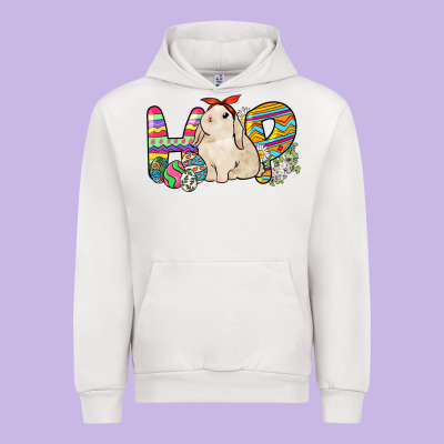 Hop Rabbit Easter Day Urban Hoodie Designed By Howdyjamesfarm
