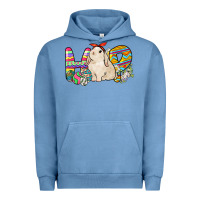 Pigment Pebble Blue Hop rabbit Easter Day Urban Hoodie - HowdyJamesFarm
