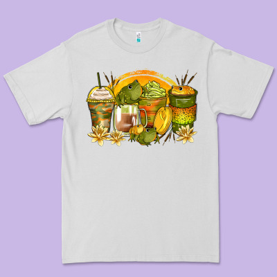 Frog Coffee Cups Premium Tee Designed By Zillion Design Studio