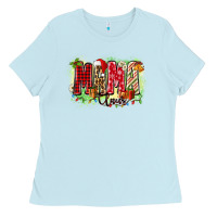 Baby Blue mama claus Ladies Tee - Zillion Design Studio