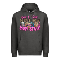 Charcoal Heather can't talk right now doing mom stuff Premium Hoodie - JahusDesignShop