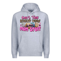 Heather Grey can't talk right now doing mom stuff Premium Hoodie - JahusDesignShop