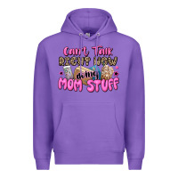 Purple can't talk right now doing mom stuff Premium Hoodie - JahusDesignShop