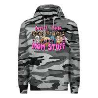 Slate Camo can't talk right now doing mom stuff Premium Hoodie - JahusDesignShop