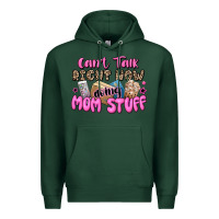 Sports Green can't talk right now doing mom stuff Premium Hoodie - JahusDesignShop