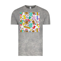 Cloud Rock back to school seamless pattern Vintage Tee - BundleAndBundleShop
