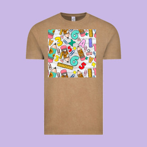 Back To School Seamless Pattern Vintage Tee Designed By Bundleandbundleshop