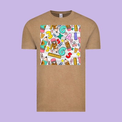 Back To School Seamless Pattern Vintage Tee Designed By Bundleandbundleshop