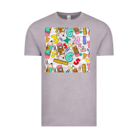 Vintage Zinc back to school seamless pattern Vintage Tee - BundleAndBundleShop